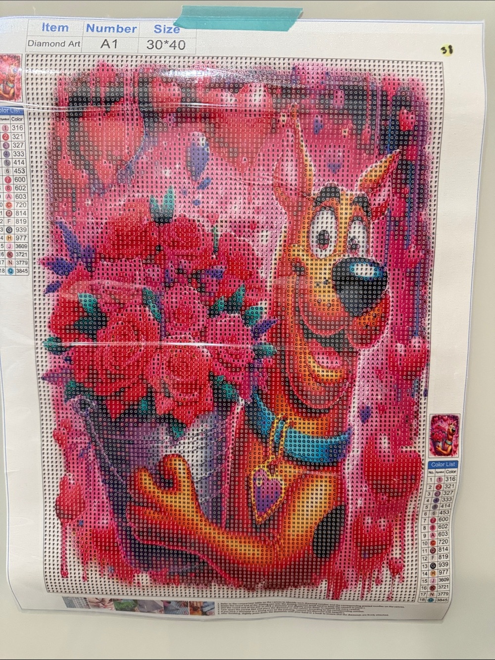 Scooby-Doo Valentine Bouquet Diamond Art Painting Kit